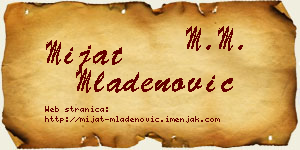 Mijat Mladenović vizit kartica